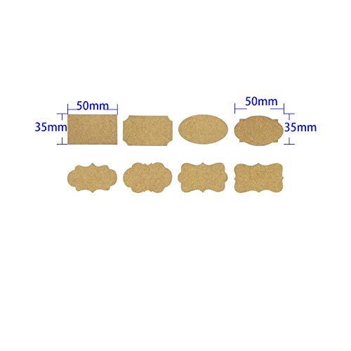 320Pcs，Stickers Labels Fancy Kraft Paper,For Essential Oil Bottle, Spice Bottle, Glass, Cups, Containers, Canisters 10 Sheets Of Labels, 320Pcs #TOP1