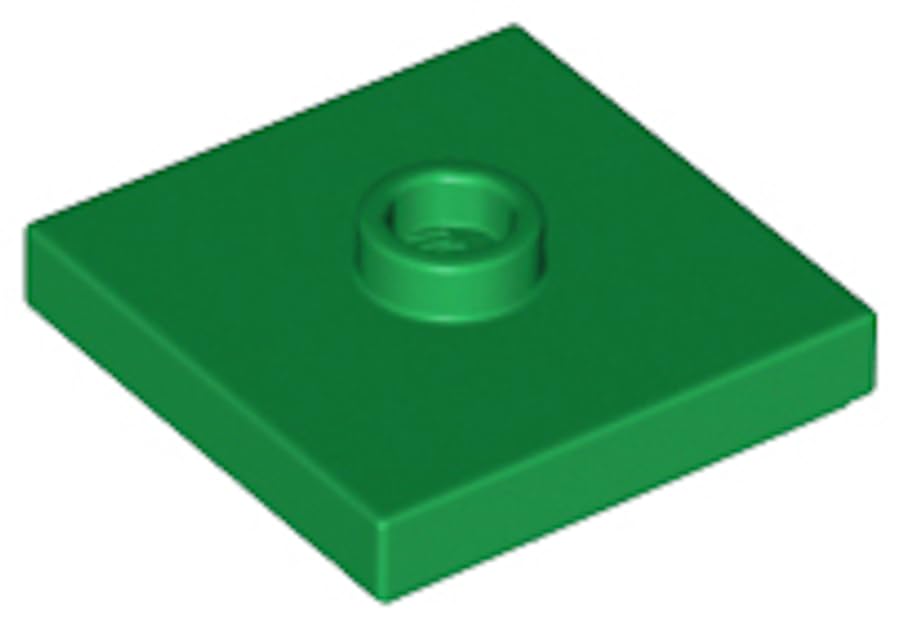 LEGO Plate, Modified 2 x 2 with Groove and 1 Stud in Center (Jumper) Part number 87580 (Green, 50, Bricks) โ image 1