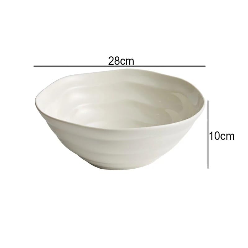 Forniture Per Feste Piatti Piatti Piatti for macedonia di frutta in ceramica Piatti for cena di forma irregolare Ristorante Stoviglie in tinta unita Ramen Ciotole for noodle Ciotole for zuppa Piatti D