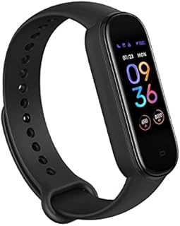 Amazfit Band 5 Activity Fitness Tracker with Alexa Built-in, 15-Day Battery Life, Blood Oxygen, Heart Rate, Sleep & Stress Monitoring, 5 ATM Water Resistant, Fitness Watch for Men Women Kids, Black