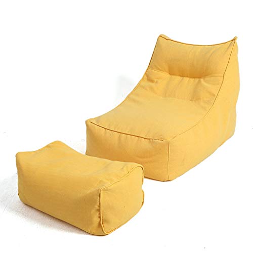 LSJCR Lazy Couch Soy Bag Adult Game Bean Bag Chair Leisure Modern Small Apartment Recliner Bedroom Simple Multifunctional Chair lazy sofa (Color : Yellow)