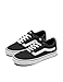 Vans Women's Ward Low-Top Fashion Sneaker, Canvas Black/White, 7.5
