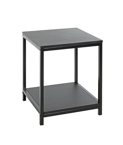 HAKU Beistelltisch schwarz MDF Metall Couchtisch klein - Maße: B 40 x H 50 x T 40 cm Style: Modern