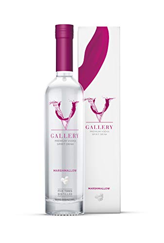 V Gallery Marshmallow Vodka Spirit Drink 50cl IWSC Silver Outstanding Award Sweet Flavoured Vodka Gift 5x Distilled 21% ABV
