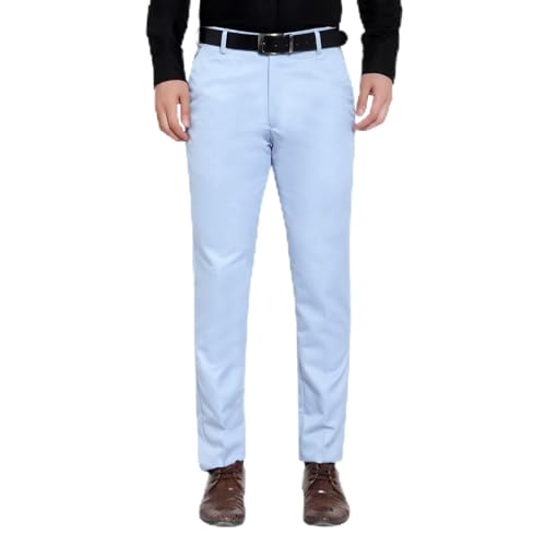 Image of Men's Reguler Fit Polycotton Trouser Pant's | Regular Fit, Lightweight, Flat Front, Non-Stretchable Premium Cotton Polyester Blend Fabric | Men's Pant for Office, Party and Casual Wear