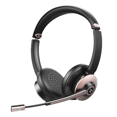 Vipdream Wireless Headset with Mic for Work with AI Noise Cancelling Mic for Clear Calls
