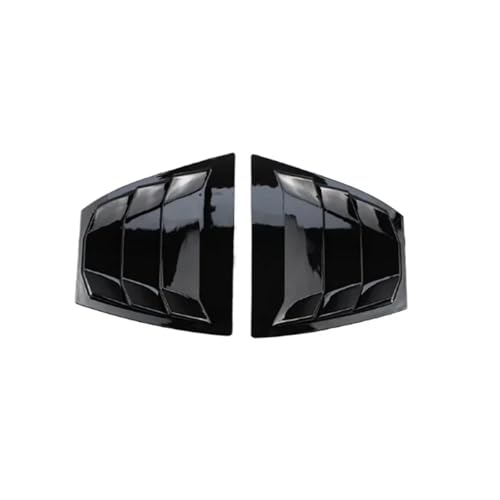 と互換性がある マツダ 3 アクセラ 2014-2018 対応 車用 リアルーバー ウィンドウ サイドシャッター カバー トリム ステッカー ベントスクープ ABS カーボンファイバー ブラック アクセサリー(Gloss Black)