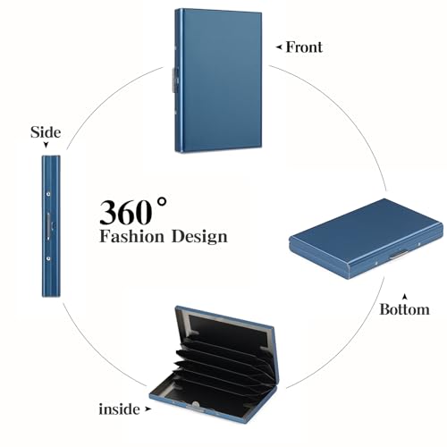Image of Stainless Steel Credit Card Wallet RFID Blocking Metal Case Pocket Business Card Holder for Women and Men