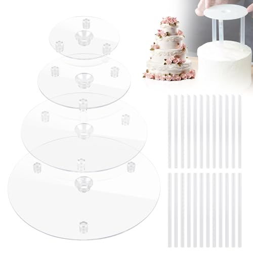 OLYCRFAT Walnussholz Dübelstangen Set - 12 Stück In 4 Größen 35cm