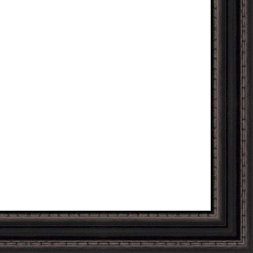 Picture Frame Moulding (Wood) 100ft Bundle - Traditional Black Finish - 0.75" Width - 3/8" Rabbet Depth