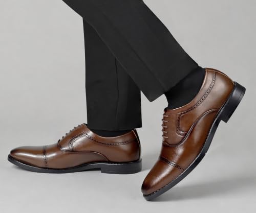 Image of LOUIS STITCH Men's Formal Lace-Up Oxford Shoes | Formal Lace-Up Shoes for Men | Business & Occasion Wear | LSVSOX-1