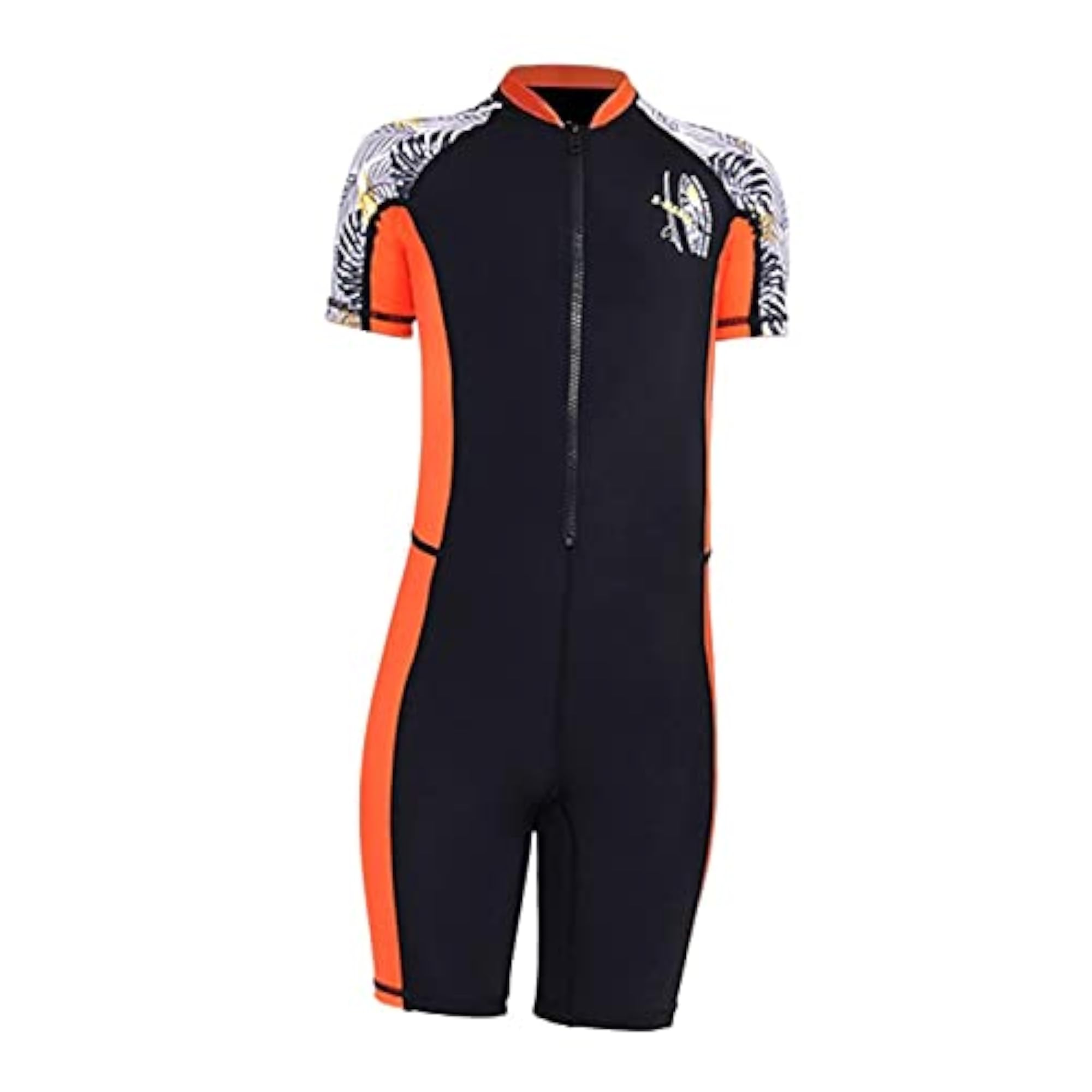 Children's Black Short Sleeve Wetsuit for Swimming & Surfing