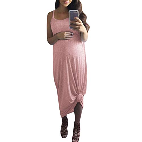 Vestido Sin Mangas del Embarazo De La Falda Sin Mangas del DíA De Fiesta De Las Mujeres, Vestido de Embarazadas para Ropa de Maternidad Moda Mujeres Madre Casual Verano Vestidos de Sin Mangas