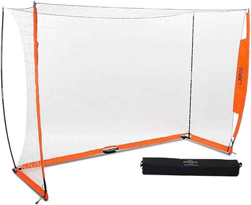 Bownet Portable Soccer Goal (2m x 7m) Foldable Soccer Net and Frame with Carry Bag for Indoor or Outdoor Kids or Adults - Collapsible Soccer Goals for Backyard