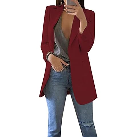 Blazer Femme OMZIN Vin Rouge Cover