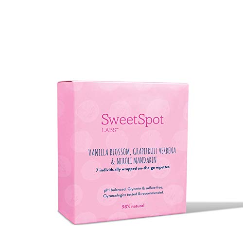 SweetSpot Labs Variety Pack Feminine Wipes | pH Balance Cleansing Wipes | Formulated with Witch Hazel and Aloe Vera | Sulfate and Paraben Free | 21 Individually Wrapped Wipes