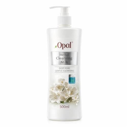 Image of OPAL Lotion Herbal Cleansing Milk, 500ml | Deep Pore & Gentle | Enriched with Natural Extracts | Nourishing & Hydrating | Suitable for Face, Body, and Hands