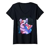 Photo Gallery donna corgi dog mangiare pizza divertente cool corgis pizza maglietta con collo a v Photo Gallery donna corgi dog mangiare pizza divertente cool corgis pizza maglietta con collo a v
