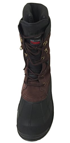 G108SC Men's Winter Boots Hiking 10" Leather Waterproof Thermolite Insulated Cold Weather Warm Snow Shoe, Brown3