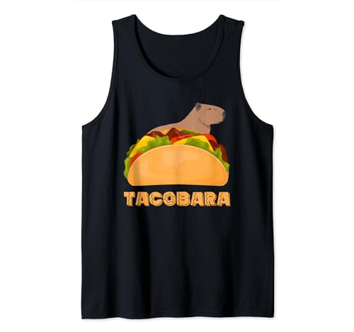 Funny Capybara Tacobara Taco Lover Graphic Hombres Mujeres Niños Camiseta sin Mangas