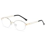 Demi-monture : La monture métallique demi-monture de ces lunette anti lumiere bleue ovale les rend agréables à porter et résistantes à la casse. Confortables et résistantes à la casse. Le design simple et tendance met en valeur votre glamour et votre originalité
