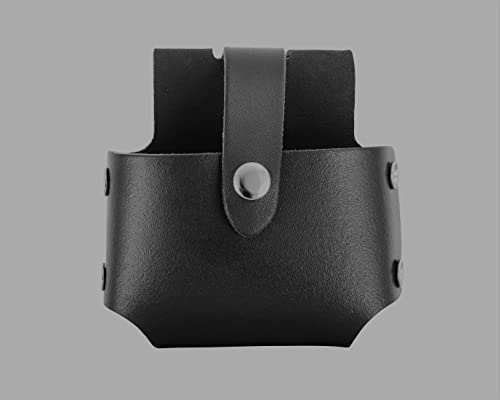 Leather Tool Belt with Hammer Holder, Ratchet,Spanner,Wrench Tool Pouch Tape Holster (Black) - Image 8