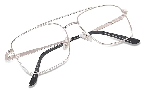 Image of Roshfort Men and Women Wonder Metal Full Rim Square Shape Eyeglasses Anti Reflective Eyewear Spectacles Frame