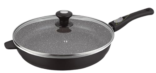 Metmann Professional - Sartén con mango extraíble con revestimiento antiadherente, apta para todo tipo de fuegos, incluida la inducción Greblon C2+ – Lavavajillas y resistente a los arañazos (32 cm)