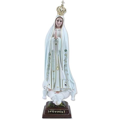 Proposte Religiose Statue of Our Lady of Fatima in hand-painted resin with glass eyes. Height cm 27 Cover