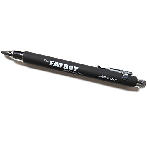 FastCap Fatboy 5 Mechanical Carpenter Pencils with 10 Red Crayon Refills - Perfect for Architecture Supplies and Construction Tools for Home Improvement - 5.5 mm Lead - FASTC-7G - Thumbnail 2
