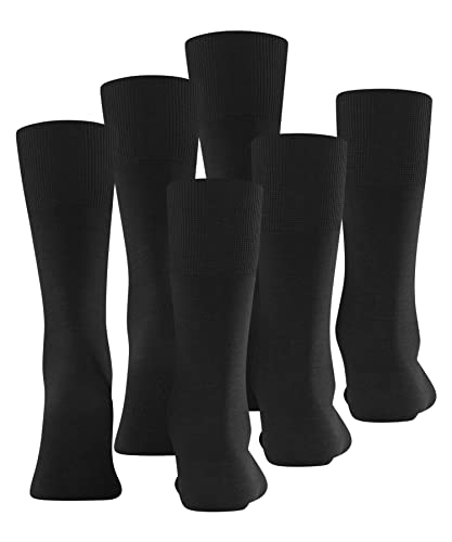 FALKE Men's Airport Wool Dress Socks, Black (Black 3000), 9.5-10.52