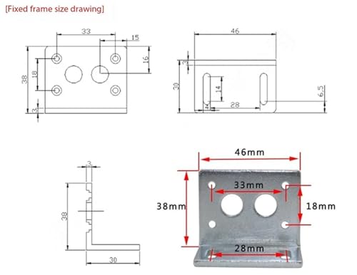 Moteur courant continu 6V JGY370 réducteur engrenages angle droit micro-moteur miniature 23RPM - 7