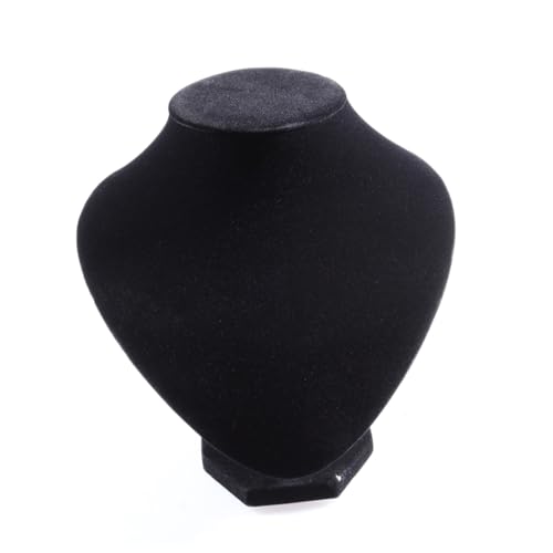 VALICLUD Présentoirs à Colliers En Velours Noir, Bustes à Bijoux Élégants, Support De Rangement Stable, Destiné Aux Boutiques Et Particuliers, Dimension A-15, Protection Antirayures