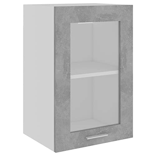 vidaXL Armario de Cocina Muebles Mobiliario Duradero Mesa de Trabajo Almacenamiento Cuenco Plato Olla Alacena Contrachapada Gris Hormigón 40x31x60cm