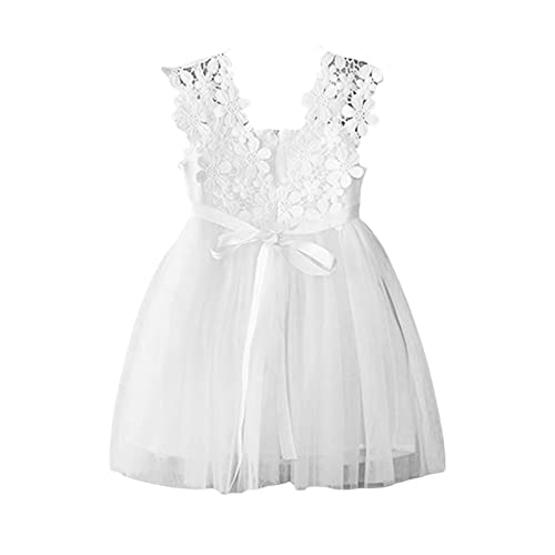 Vestido infantil de renda floral sem mangas tule tutu vestido de festa formal princesa gancho flor m
