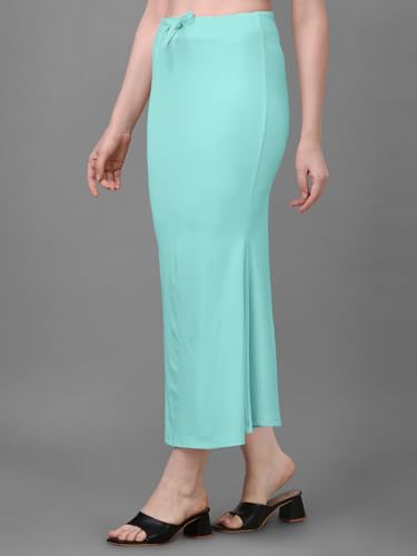 Image of Women's Saree Shapewear Petticoat, Cotton Blend Stretchable Mermaid Skirt, High Waist Tummy Control, Smooth Curve Fit with Adjustable Drawstring