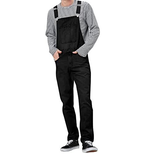 LONGBIDA Men's Denim Bib Overalls Relaxed Fit Fashion...