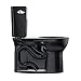 TOTO Drake Two-Piece Round 1.28 GPF Universal Height TORNADO FLUSH Toilet with CEFIONTECT, Ebony - CST775CEF#51