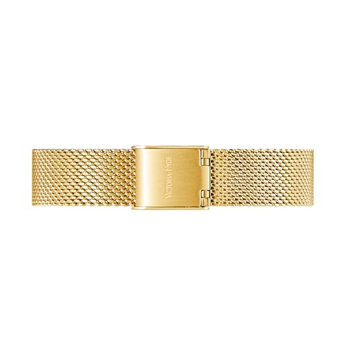 Montre analogique vintage femme maille milanaise acier VICTORIA HYDE chic