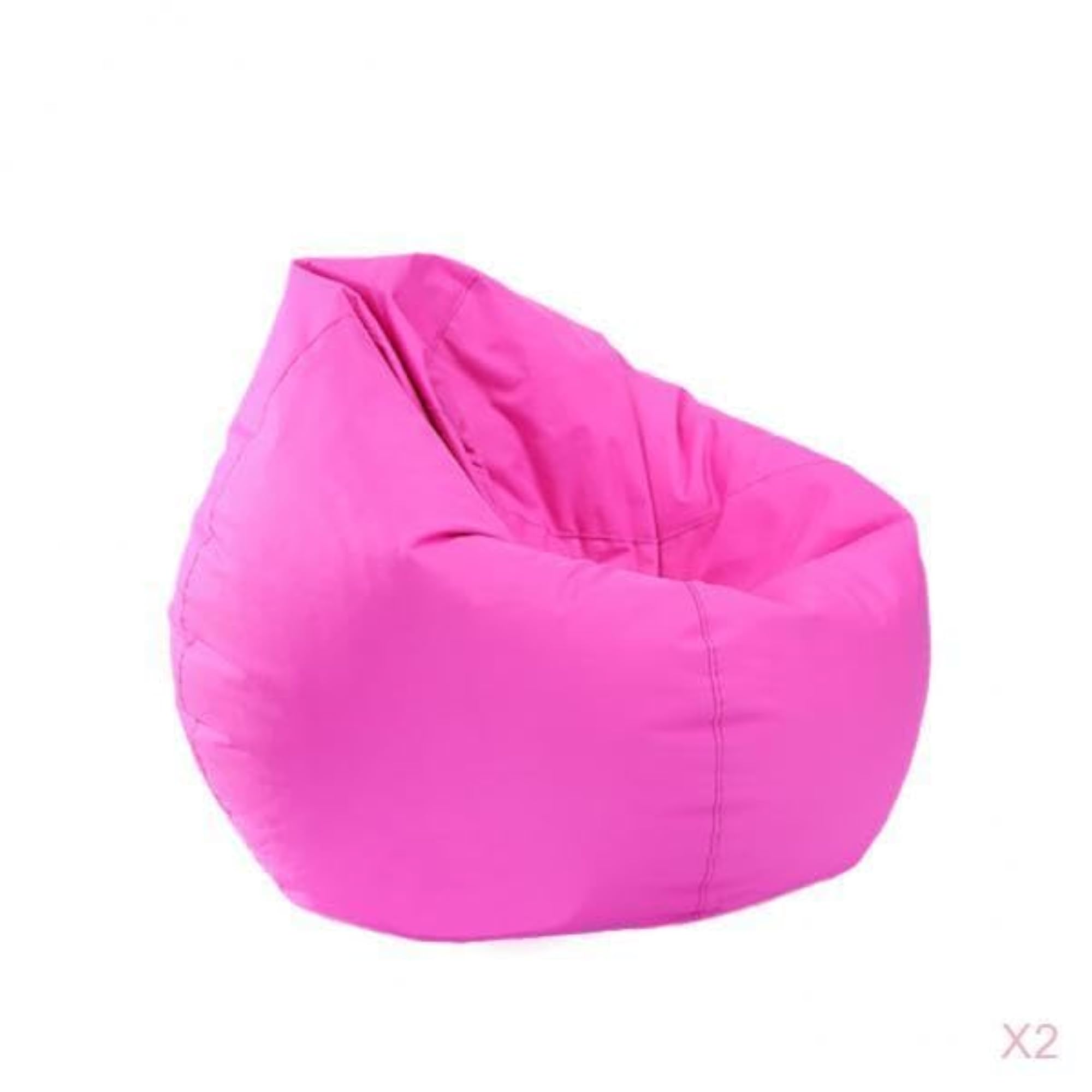 2 Pieces Waterproof Stuffed Animal Storage Bean Bag Cover, Hot Pink