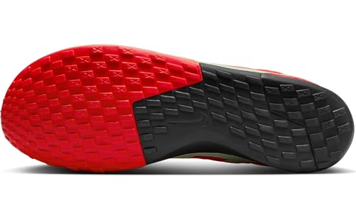 Nike Rival Waffle 6 Road and Cross-Country Racing Shoes (DX7998-600, Bright Crimson/Black/Vapor Green) Size 9.54