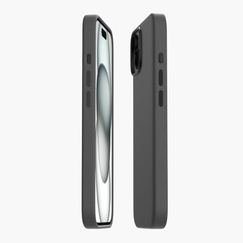 Image of CASEGEAR Silicone Snap Fit Back Cover Case Compatible with iPhone 15 Plus | 8 Feet Drop Protection | Compatible with MagSafe | 360 Protection | Shockproof & Scratch Resistant | Grey