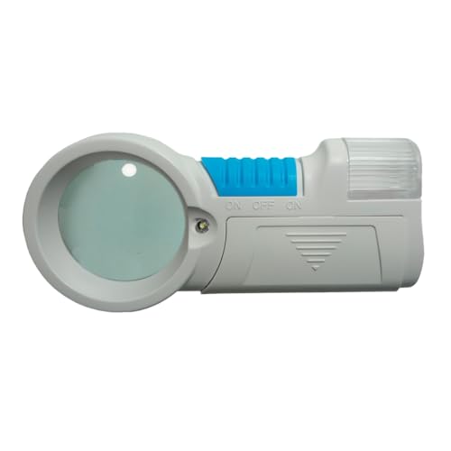 JYC CREATIVE Magnifying Glass, Reading Magnifier with Light, Glass Lens, Incandescent Light, Ideal for Reading Crafting