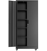 Amazon.com: INTERGREAT Black Metal Storage Cabinet, 72