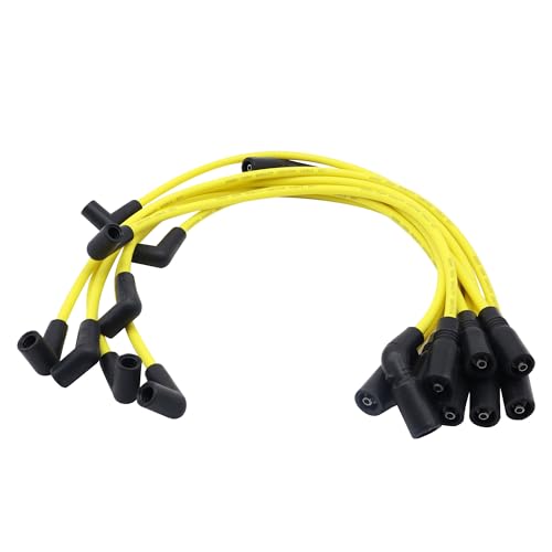 OXCANO 9718Q Ignition Spark Plug Wires Set of 9 Compatible with Cadillac Escalade, Chevrolet C1500 Pickup, C1500 Suburban, GMC C1500 C2500 Pickup, C1500 Suburban, C2500 Suburban, C3500 Pickup, Isuzu