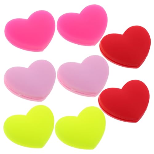 BESTonZON 6-Pack Heart-Shaped Tennis Racket Dampeners Vibration Absorbing for Boys and Girls Adults Silicone Shock-Absorbing Strip for Tennis Racket
