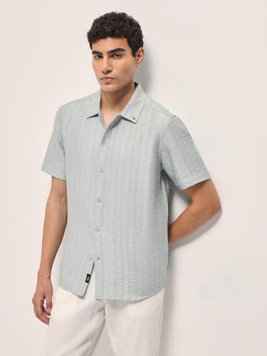 Image of THE BEAR HOUSE Men's Pure Cotton Relaxed Fit Shacket