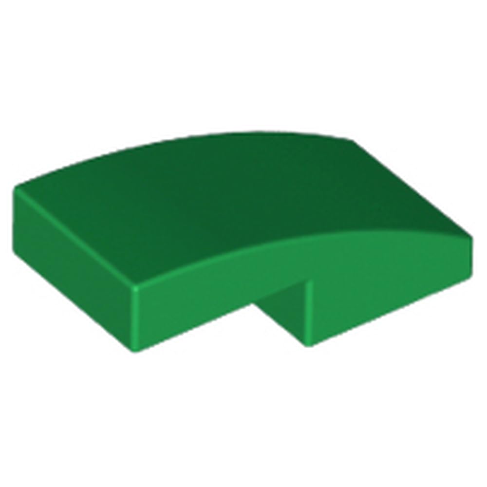 LEGO Slope, Curved 2 x 1 x 2/3, Part 11477 (Green, 10, Bricks) โ image 1