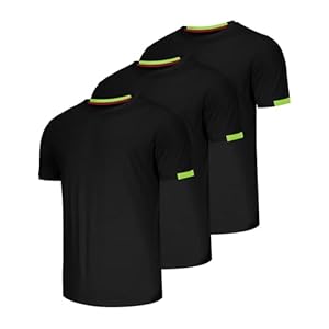 Mens T Shirts Running Mens T Shirts 3 Packs Gym Shirts Men’s T Shirts Multipack Mens Muscle Fit T Shirts Cool Dry Working Shirts Short Sleeve Gym T Shirts Athletic for Training-Black/Black/Black-XXL