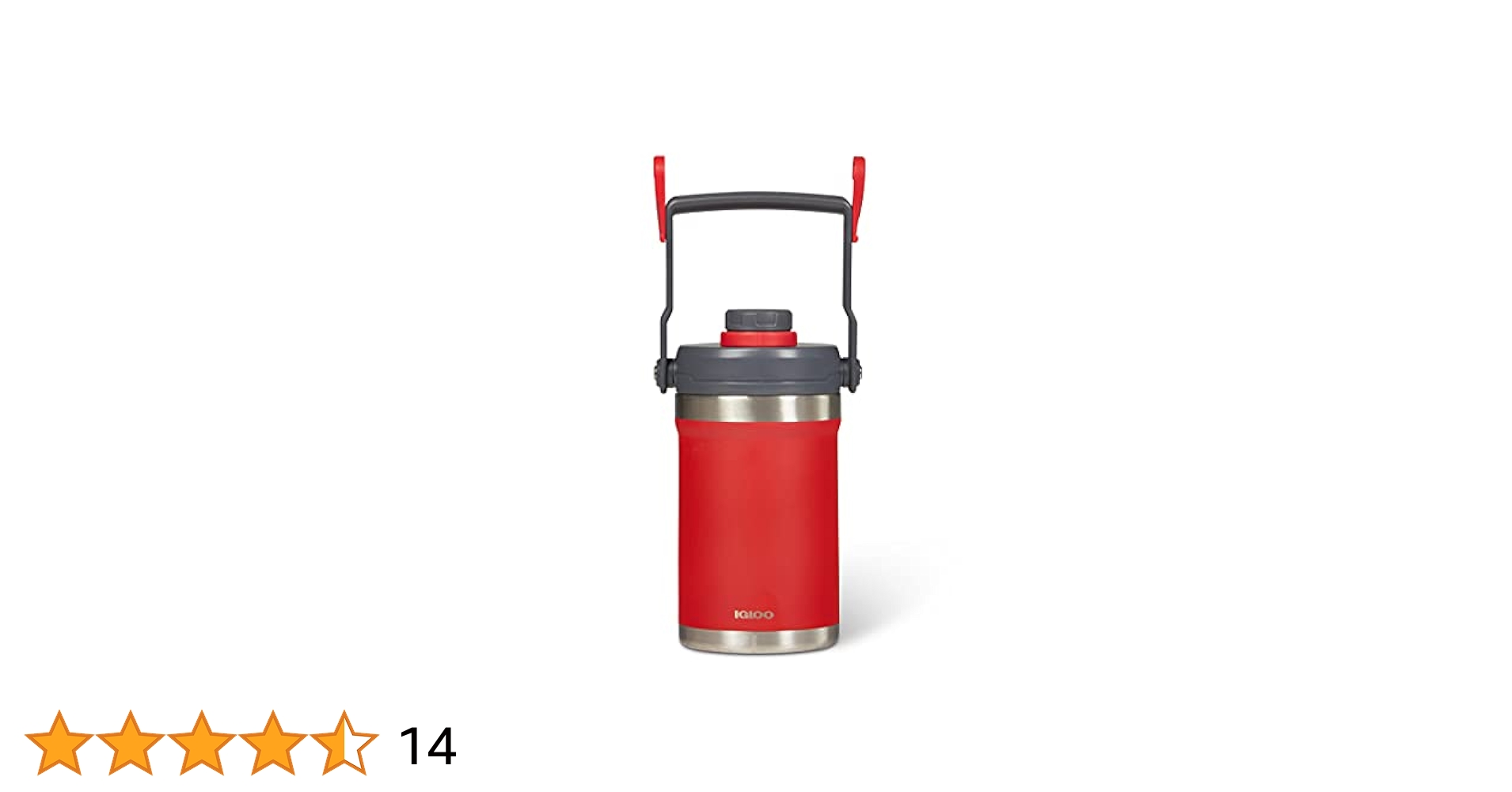 Amazon | Igloo スポーツジャグ 1/2ガロン レッド ステンレス